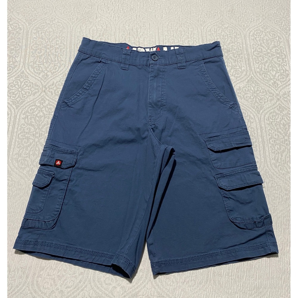 Airwalk Mens Blue Cargo‎ Shorts Size 30 Cotton Stretch Skateboarding Gorpcore